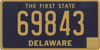 DE license plate 69843