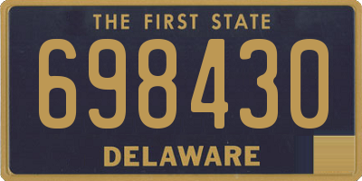 DE license plate 698430