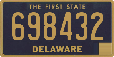 DE license plate 698432