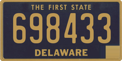 DE license plate 698433