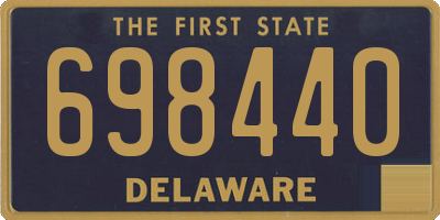 DE license plate 698440