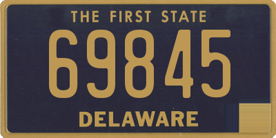 DE license plate 69845