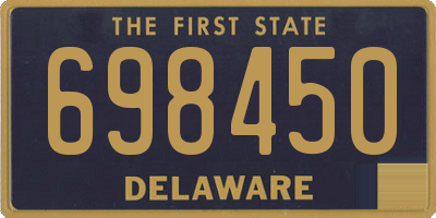 DE license plate 698450