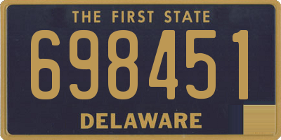 DE license plate 698451