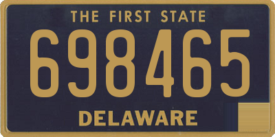 DE license plate 698465