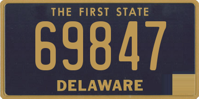 DE license plate 69847