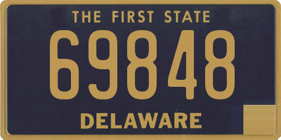 DE license plate 69848