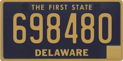 DE license plate 698480