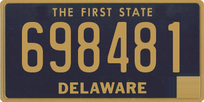 DE license plate 698481
