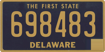 DE license plate 698483