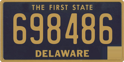 DE license plate 698486