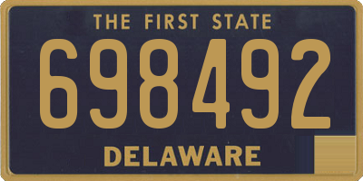 DE license plate 698492