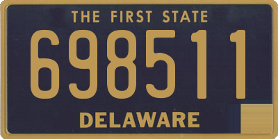 DE license plate 698511