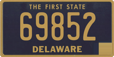 DE license plate 69852