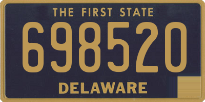 DE license plate 698520