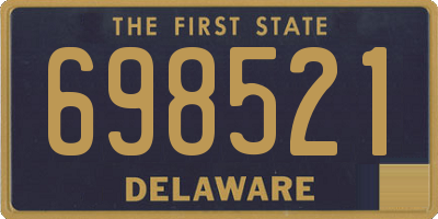 DE license plate 698521