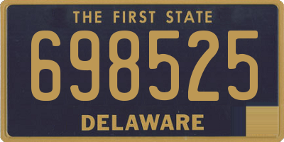 DE license plate 698525