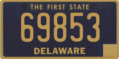 DE license plate 69853