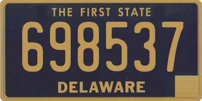 DE license plate 698537