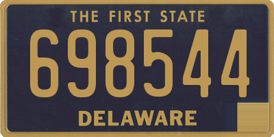 DE license plate 698544