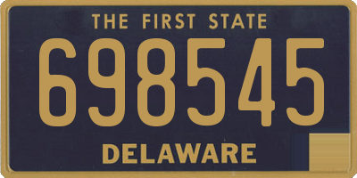 DE license plate 698545