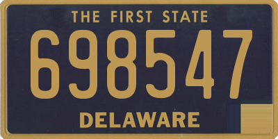 DE license plate 698547