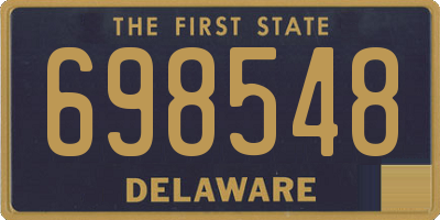 DE license plate 698548