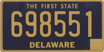 DE license plate 698551