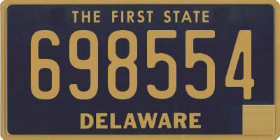 DE license plate 698554