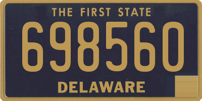 DE license plate 698560