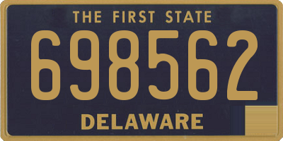 DE license plate 698562