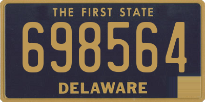 DE license plate 698564