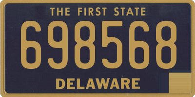 DE license plate 698568