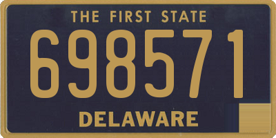 DE license plate 698571
