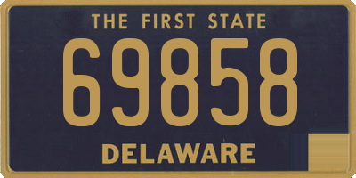 DE license plate 69858