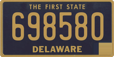 DE license plate 698580
