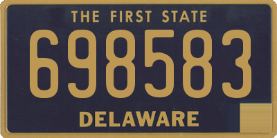 DE license plate 698583