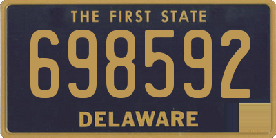 DE license plate 698592