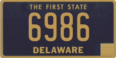 DE license plate 6986