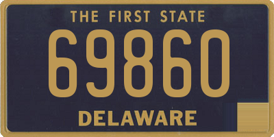 DE license plate 69860