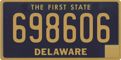 DE license plate 698606
