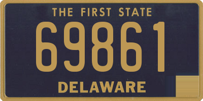DE license plate 69861