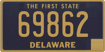 DE license plate 69862