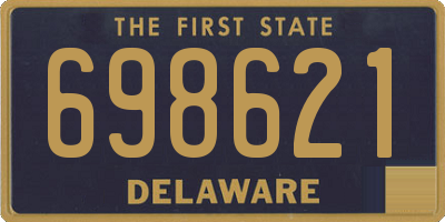 DE license plate 698621