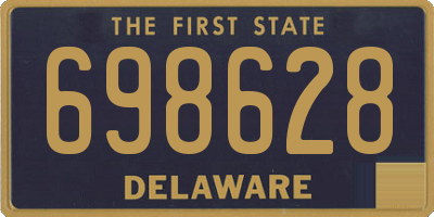 DE license plate 698628