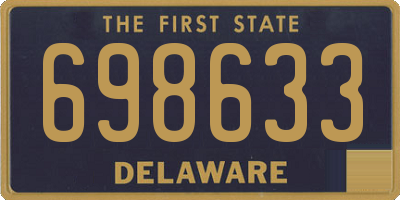 DE license plate 698633