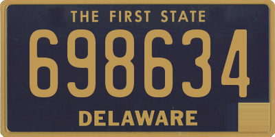 DE license plate 698634