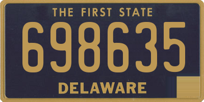 DE license plate 698635