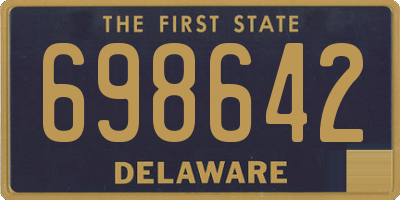 DE license plate 698642
