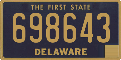 DE license plate 698643